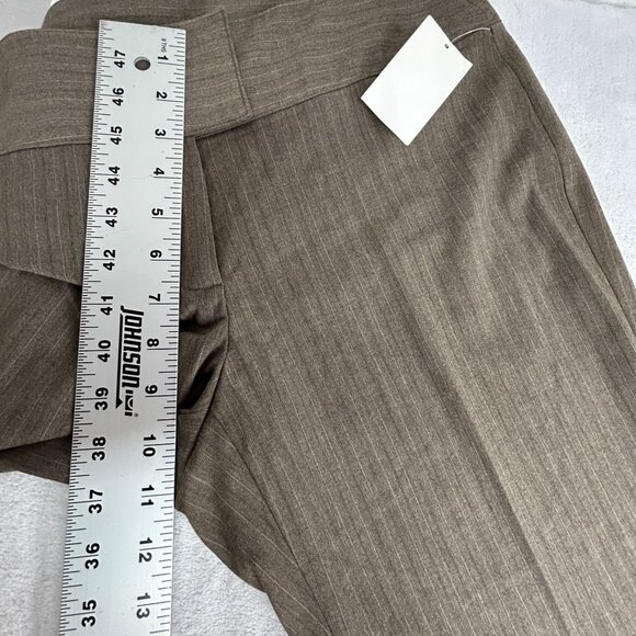 CAbi Womens Camel Trouser Pants Size 10 Brown Pinstripe Stretch Style 195 New - Picture 9 of 12
